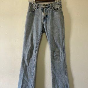 Vintage 90's Harley Davidson light wash boot cut low rise jeans size 2